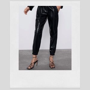 ZARA Faux Leather Joggers